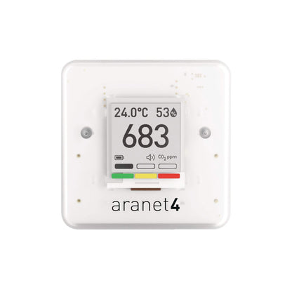 Aranet4 Wireless Indoor Air Quality Monitor for Home, Office or School (CO2, Temperature, Humidity and More) Portable, Battery Powered, App for Configuration & Data History