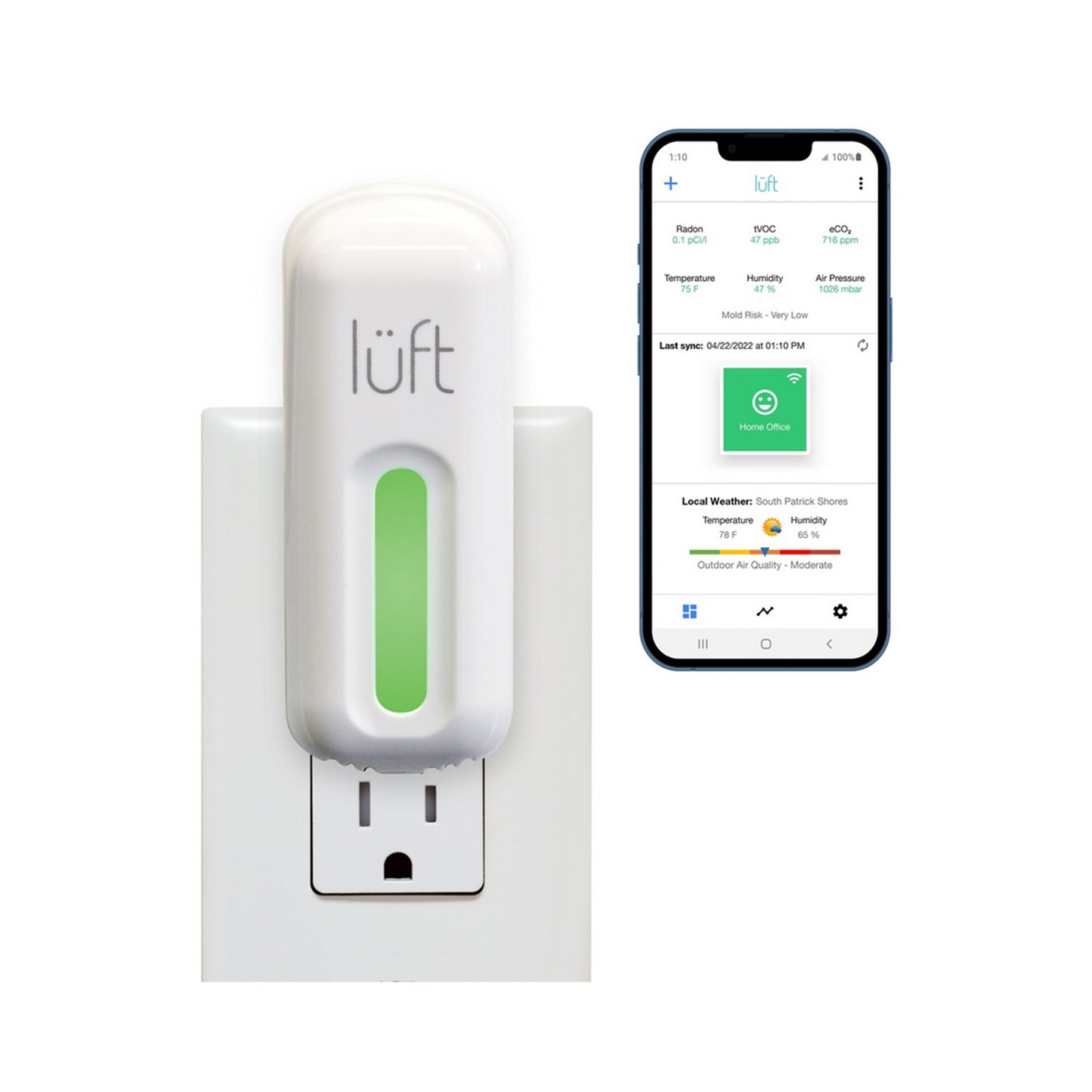 Sun Radon Luft Long Term Inside Air Quality & Radon Gas Monitor